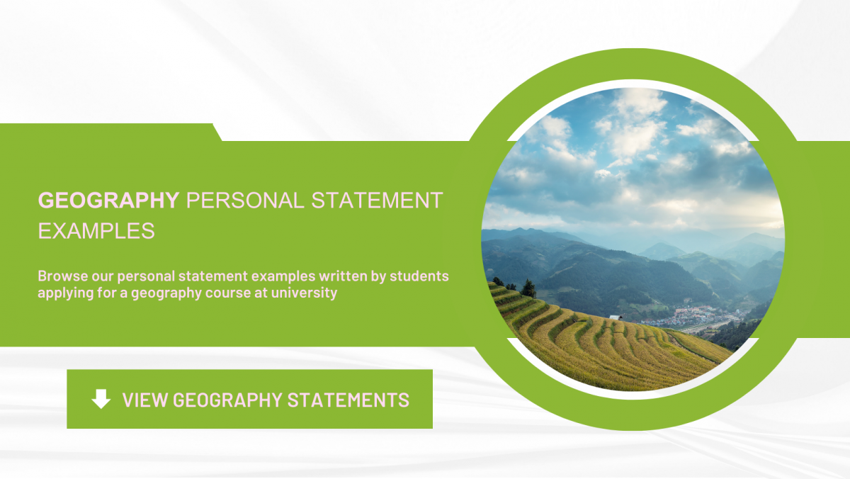 geography personal statement mature students